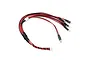 Yeah Racing LED light kit for Kyosho Mini-Z featuring multiple LED bulbs connected by red and black wiring with white plastic connectors.