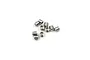 A small pile of ten silver-coloured metal M3 grub screws with hexagonal drive sockets, isolated on a white background.