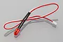 A red LED light bulb with red and white wires and a small white connector, designed for UDI 1/16 scale RC vehicles.