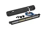 Traxxas LED light bar set including a black mounting bracket, LED light bar with wiring, and four black screws on a white background.
