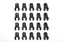 Team Corally 1 to 4.5mm Caster Clips Set C-00180-109