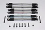 GPM Grey Aluminium Axial RR10 Bomber Front and Rear Linkages w/ Hardware RR014FR-GS-BEBK