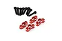 Yeah Racing Aluminium Lower Shock Mount Set 4Pcs - Orange KYMX-013RD