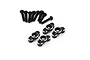 Yeah Racing Aluminium Lower Shock Mount Set 4Pcs - Black KYMX-013BK