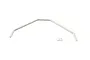 A silver metal rear sway bar for an RC car with a small label marked 2.7 placed next to it on a white background.
