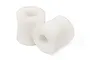 Two cylindrical white foam air filter elements for RC engines, shown against a plain white background.
