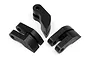 Three black composite clutch shoes for HPI RC engines arranged on a white background.
