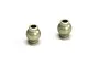 Two Kyosho flanged pivot balls made of silver-colored metal, shown against a plain white background.
