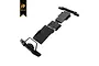 Hobby Plus bumper and electronics mount set for RC vehicles, featuring black plastic components arranged on a white background.