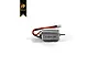 A small brushed RC motor with red and black wires and a white connector, featuring the Hobby Plus logo in the top left corner.
