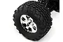 HPI 3.3" Savage GT2 Tyres on Warlock Chrome Rims - Glued Wheels 2Pcs 4709