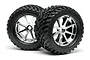 HPI 4.2" Savage Goliath Tyres on Chrome Blast Rims - Glued Wheels 2Pcs 4727