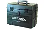 A black Kyosho Pitbox tool storage case with a carrying handle, latches, and the Pitbox logo printed on the front.