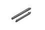 Two black plastic Kyosho chassis stiffener bars for RC vehicles, shown against a white background.