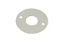 A circular, off-white Kyosho motor dust cover for 1/10 Fazer RC cars, featuring a central hole and two smaller mounting holes.