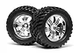 HPI 4.2" Savage Goliath Tyres on Chrome Tremor Rims - Glued Wheels 2Pcs 4728