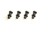 Four Kyosho lightweight shock bushings for RC car big shocks arranged in a row against a white background.