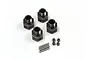 Kyosho Gunmetal Aluminium Narrow Wheel Hubs w/ Hardware (17mm) 4Pcs IFW327GM