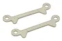 Two Kyosho suspension shaft plates for 1/10 Fazer RC cars, shown as flat metal components with mounting holes.