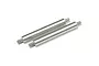 Two silver metal suspension rods with threaded ends for Kyosho RC cars.