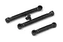 Three black plastic steering rod components for a Kyosho RC car, shown against a white background.