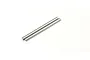 Two identical silver metal suspension shafts for an RC car, shown against a plain white background.