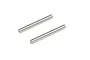 Two identical silver metal suspension shafts for Kyosho RC vehicles, shown against a white background.