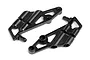 Two black plastic RC wing mounts for Maverick Strada 1/10 scale vehicles, shown from an overhead angle.