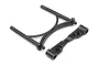 Maverick rear body mount set for 1/10 scale Strada RC cars, featuring two black plastic components on a white background.