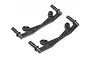 Two black plastic Maverick RC cage mounts for 1/10 Strada vehicles, shown from a top-down angle on a white background.