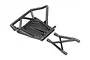 Maverick Strada rear bumper assembly and support brace in black plastic on a white background.
