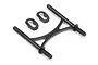 Maverick front body mount set for 1/10 scale RC cars, including one main cross-brace mount and two small oval washers.