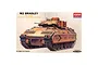 Box art for an Academy 1/35 scale M2 Bradley Infantry Fighting Vehicle plastic model kit showing a tan-colored armored vehicle.