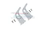 Two silver aluminium RC rear wing mounts with four small mounting screws, displayed against a white background with a GPM Racing logo watermark.