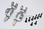 GPM Grey Silver Aluminium Rear Shock Mounts 2Pcs RR030-GS