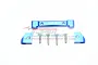 GPM Blue Aluminium Rear Lower Suspension Mount 3Pcs GT009-B