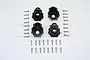 GPM Black Aluminium Front/Rear Outer Portal Drive Housing 4Pcs TRX4021A/2-BK
