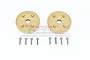 Two GPM brass high mass portal drive housings with 64g weight markings and eight included mounting screws on a white background.