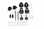 GPM Black Aluminium Rear Suspension & Drivetrain Performance Upgrade Set TRX4H100R-BK
