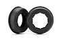 Two black HPI Racing Sand Buster-T Rib front tyres for Baja 5T/5SC RC vehicles, shown against a white background.