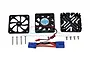 GPM Black Aluminium Motor Heat Sink w/ Cooling Fan MAKX018FAN-BK