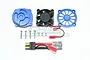 GPM Blue Aluminium Motor Heat Sink w/ Cooling Fan UDR018FAN-B