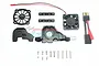 GPM Black Aluminium Motor Mount & Upper Spur Gear Case Cover w/ Cooling Fan TRX4038GCAB-BK