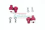 GPM Red Aluminium Front & Rear Magnetic Body Posts 4Pcs MAG201FRA-R