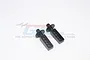 Two black aluminium RC front body posts by GPM Racing, shown against a white background with a faint brand watermark.