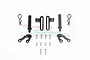 GPM Black Aluminium Front Body Posts w/ Stabilisers SCX2U201F-BK