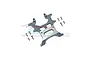 GPM Racing grey aluminium rear chassis brace for RC cars with included mounting screws on a white background.