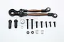 GPM Black Aluminium 25T Servo Horn w/ Servo Saver & Spring Steel Adjustable Steering Linkages 3Pcs LB160STM-BK
