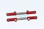GPM Red Aluminium Rear Upper Adjustable Turnbuckles 2Pcs SLA057-R