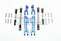 GPM Blue Aluminium Front & Rear Sway Bar Arms w/ Stainless Steel Turnbuckles 8Pcs UDR312FRS-B